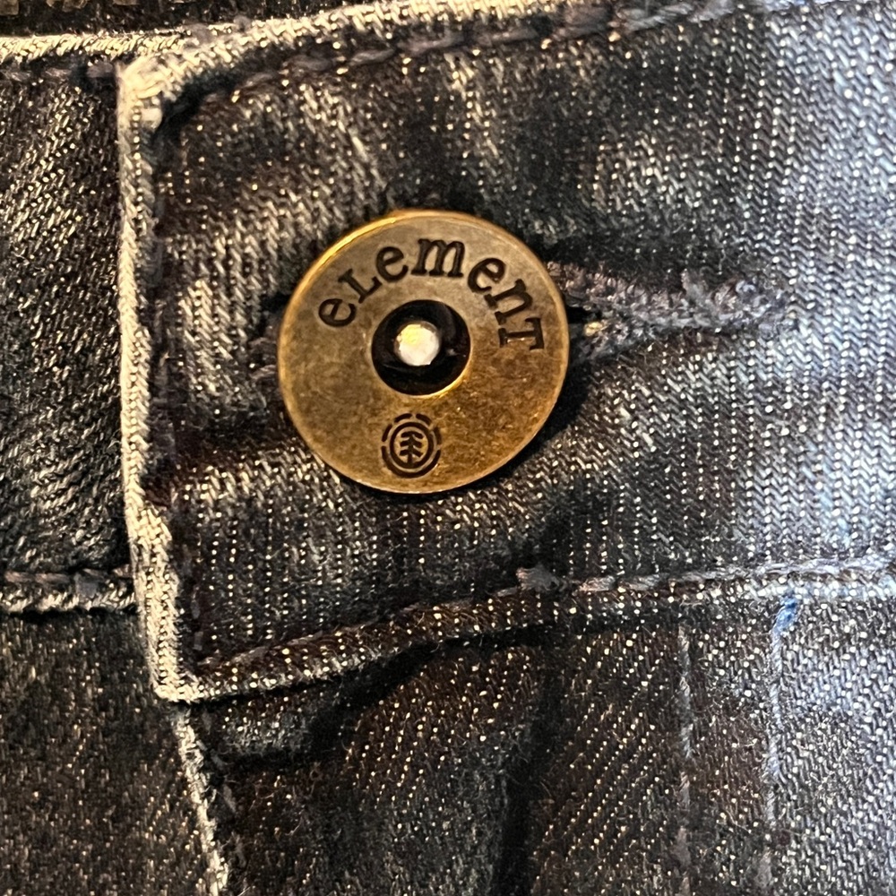 Element Boho Denim Micro Western shorts woven patch pockets sz 28 NWT - Picture 4 of 11